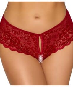 Cottelli Crotchless Panty Red