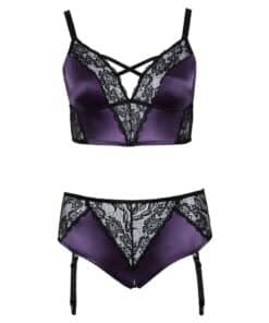 Cottelli Curves Bralette Suspender Set