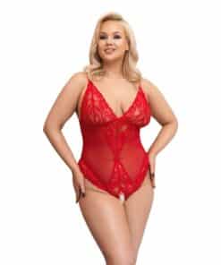 Cottelli Curves Crotchless Body Red