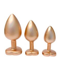 Gleaming Love Pearl Gold Butt Plug Set