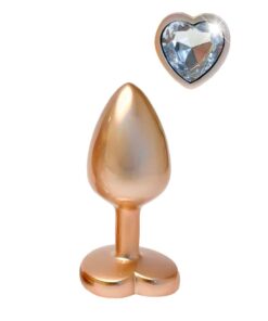 Gleaming Love Pearl Gold Butt Plug Small